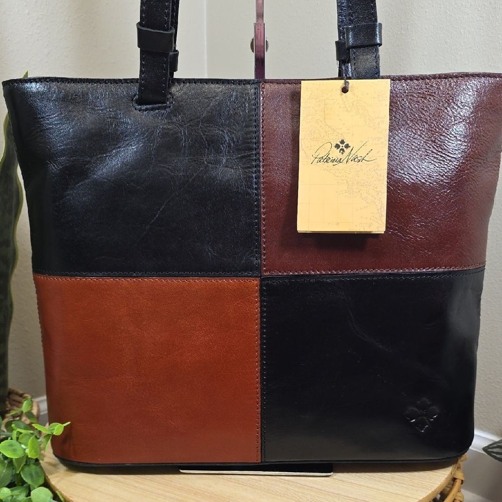 Patricia Nash Color Block Leather Tote β NEW WITH TAGS - Picture 2 of 15